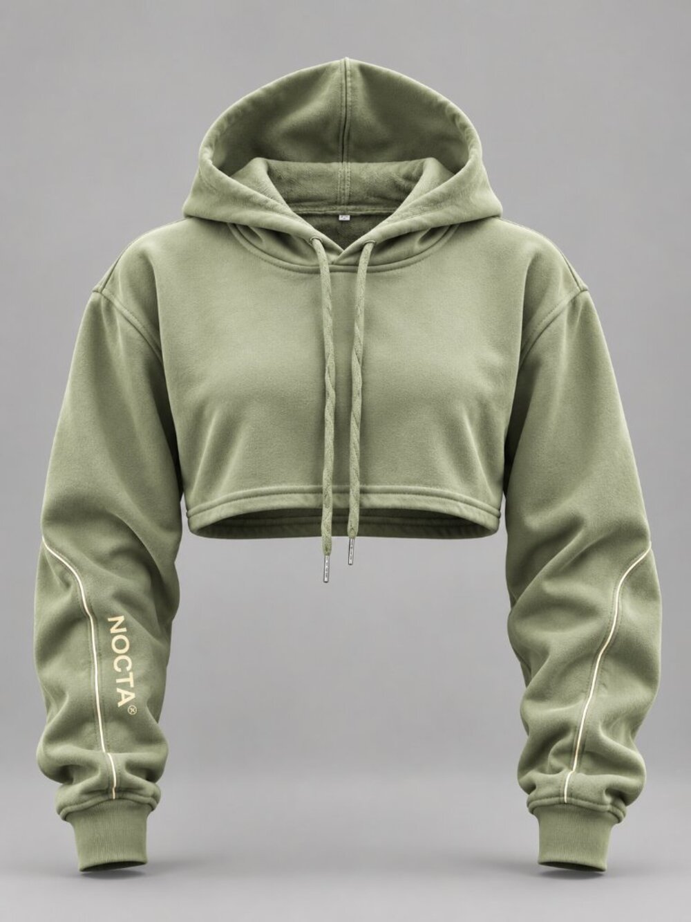 NOCTA Olive Green Cropped Hoodie Long Sleeve Size L